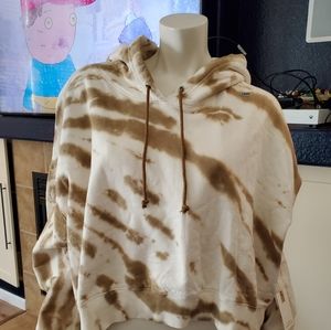 🔥💯 NWT GOOD AMERICAN CROPPED TIE DYE HOODIE, SZ. 7 (3X-4X) ✨️💝